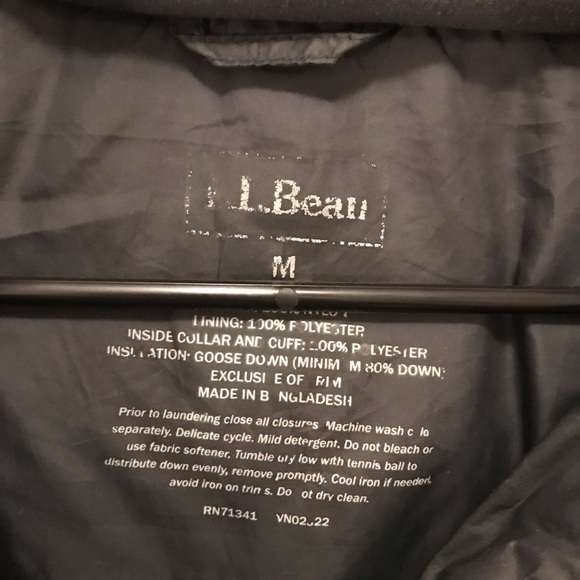Black L.L. Bean Down Puffer Jacket - Picture 4 of 5